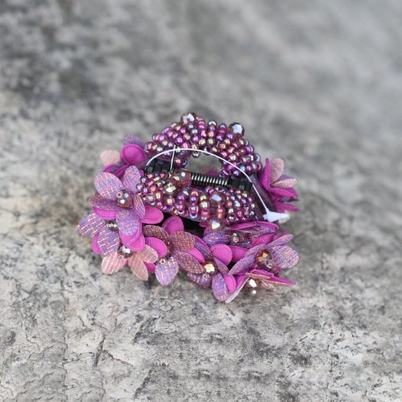 Small Purple Handmade Hair Claw - Picture 2 of 6